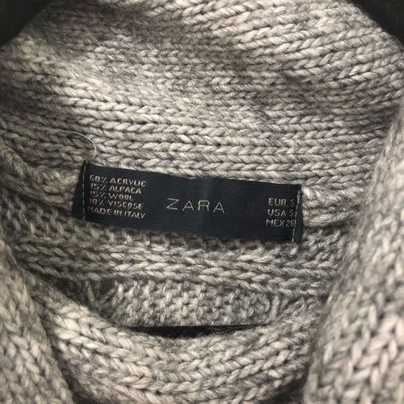 Zara Turtleneck Sweater Top Alpaca Wool Viscose S - Picture 3 of 8